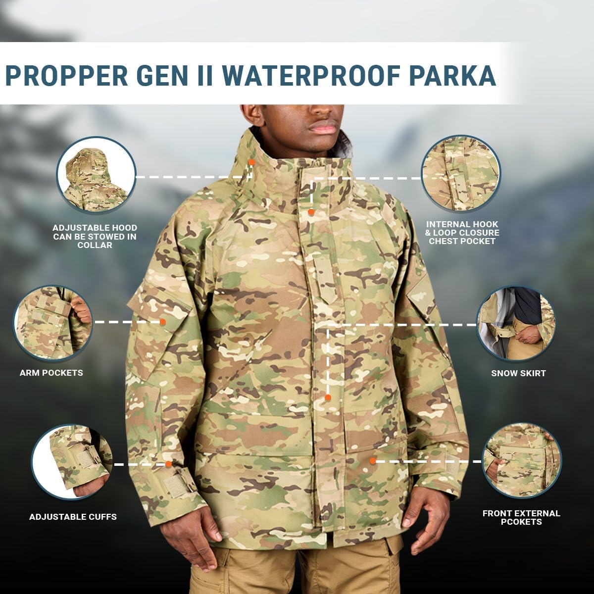 Propper Gen II Waterproof Parka, Military-Style Jacket | Coat for Law Enforcement