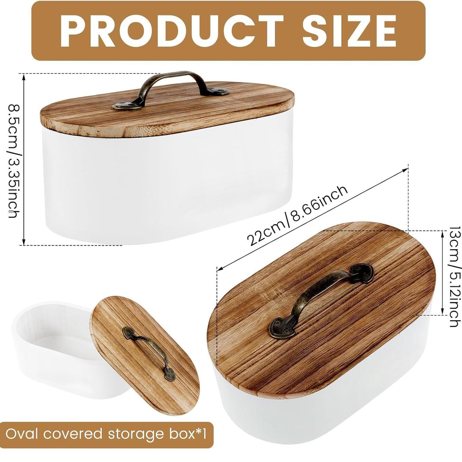 Porta tamponi – Scatola portaoggetti bianca per bagno | Scatola portaoggetti in legno con coperchio | decorativi per il bagno per tamponi per forcine per medicine cosmetici armadio tavolo