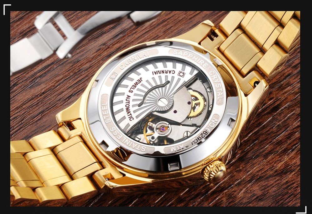 CARNIVAL Men's Full Gold Stainless Steel Automatic Kenya Ubuy