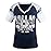 Geneisteck Womens Football Fans V Neck City Raglan T-Shirts - Navy & White X-Large