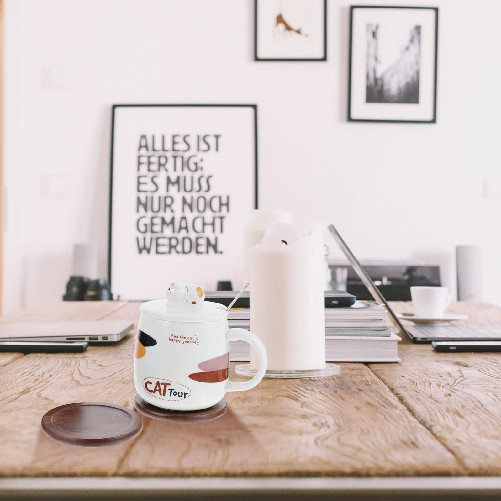 LIFKOME 1 Ensemble Set de sous Verres Ronds pour Tasses Accessoire Décoratif Chaleur pour Cuisine et Salon