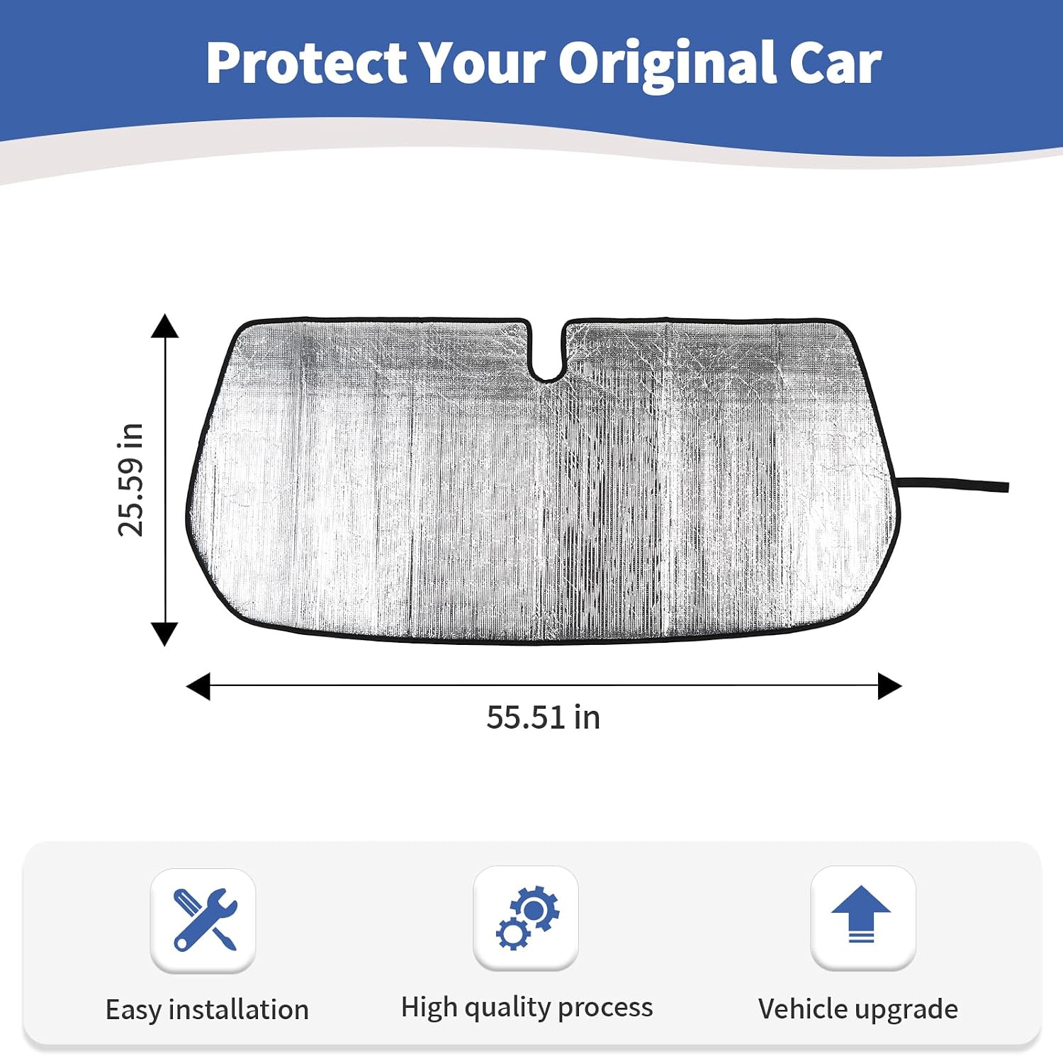 RT-TCZ for Renegade Windshield Sunshade Foldable Sun Shade Visor Sunscreen for Jeep Renegade 2016 2017 2018 2019 2020 2021 2022 2023 up