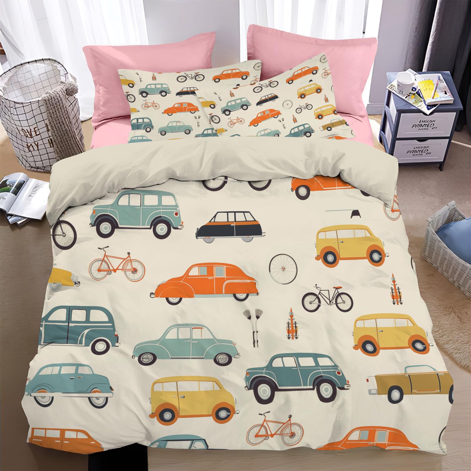 Parure de lit camion ludique pour la chambre des ados et adultes passionnés de voitures