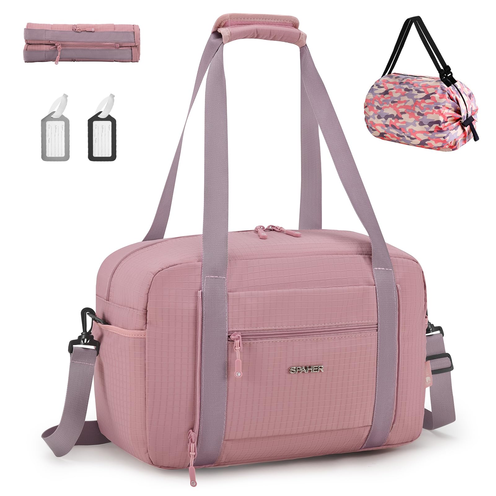 SPAHER Torba Podróżna Bagaż Podręczny Ryanair 40x20x25 Torba Sportowa Weekendowa Pływacka Wodoodporna Torby Szpitalna Ciążowa Fitness Cabin Duffle Bag dla Kobiet Mężczyźni