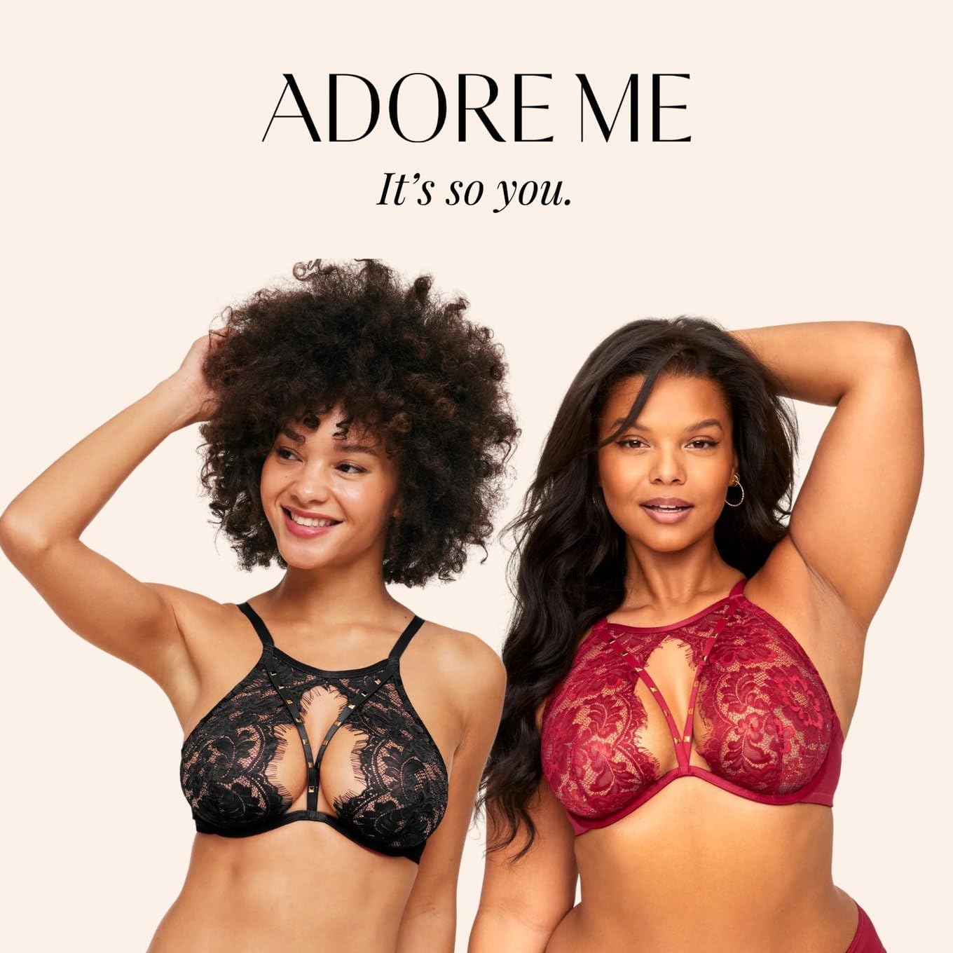 Adore Me Emmeline Unlined Underwire Bra - 30A-38DD High-Neck Lace Bra for Women with Stud Detail & Adjustable Straps - Image 7