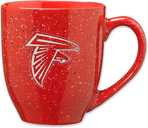 Miniatura 239 de Rico Industries, NFL Football - Taza de café de 16 oz de cerámica moteada, grabada con láser y de color de los equipos de fútbol americano de la NFL