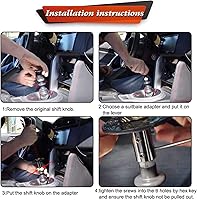 Vista 6 de RYANSTAR - Pomo de palanca de cambios estilo espada, pomo de palanca de cambios katana samurái, palanca de cambios universal compatible con autos