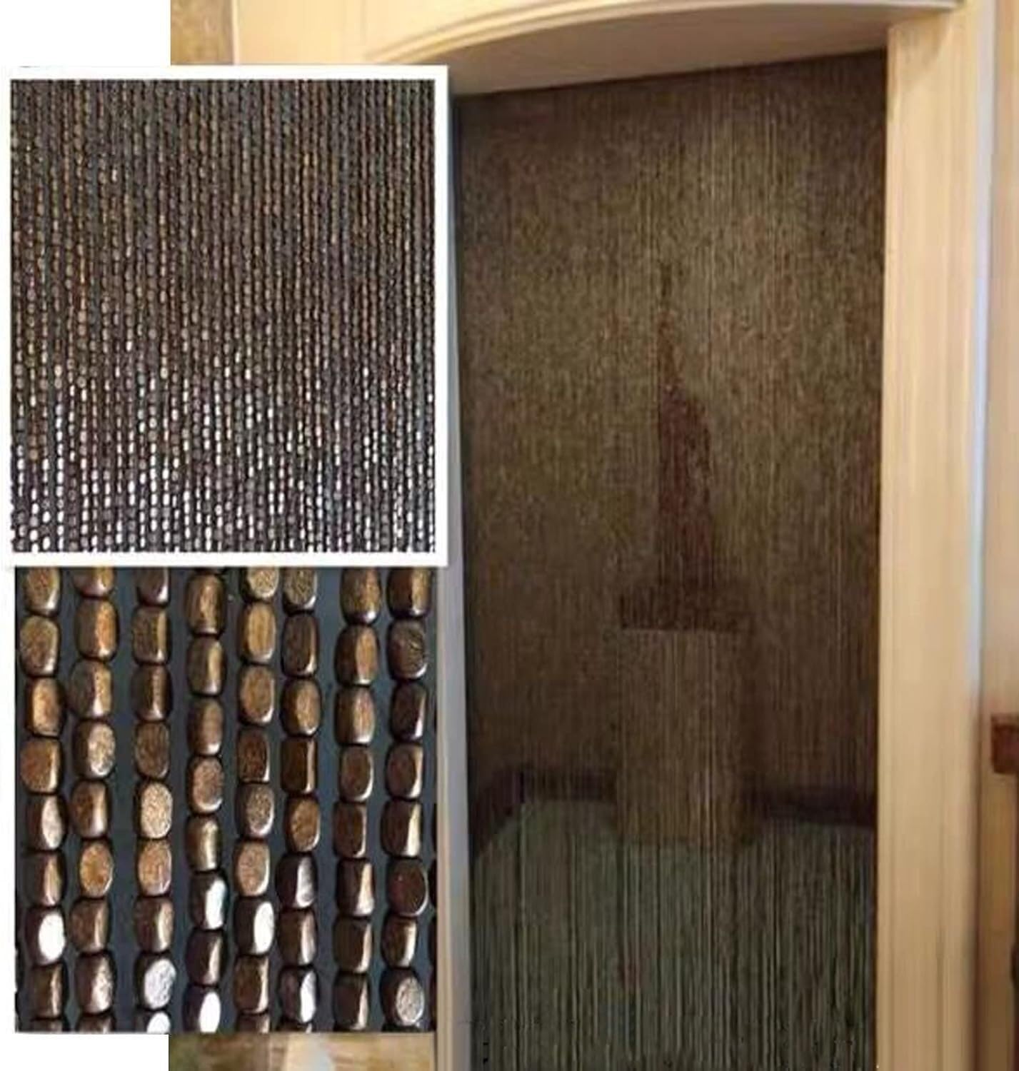 Rideaux en perles de bois vintage pour créer un cocon chaleureux à la maison