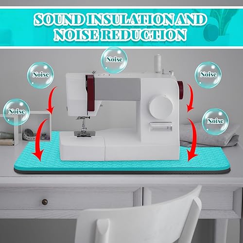 Miniatura 28 de 3 tapetes silenciadores para máquina de coser, tapete para máquina de coser, almohadilla de goma antideslizante que se mantiene en su lugar para Rosa