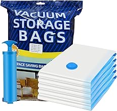 كيس مكنسة كهربائية للملابس + 13 قطعة 100 × 80 سم 80 × 60 سم 70 × 50 سم 60 × 60 سم 60 × 40 سم مع غطاء مضخة لتخزين الملابس والوسائد واللحاف من رنمكو