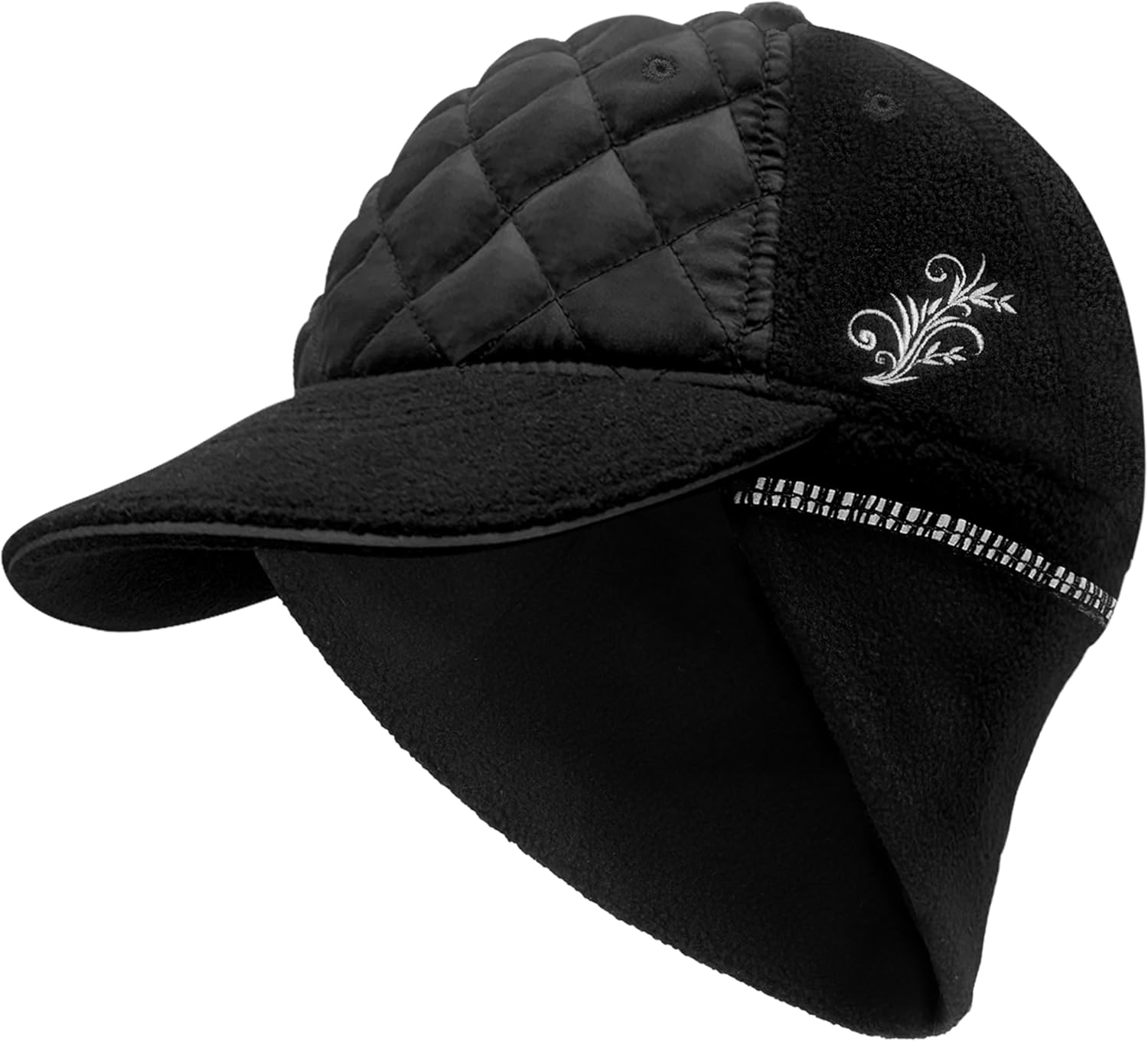 EZPACE Women’s Ponytail Running Hat with 3M Ear Warmers Cold Weather Quilted Cap
