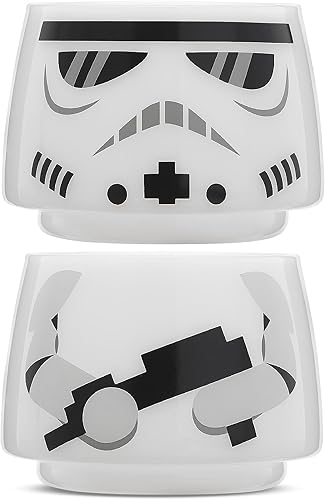 Miniatura 10 de JoyJolt Vasos apilables de Star Wars de personajes para beber. Vasos de cristal The Mandalorian de 8 onzas, cabeza y cuerpo! Juego de 2 vasos de