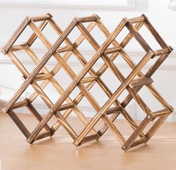 Organizador de vinos apilable y plegable para mostrador y gabinetes miniatura 2