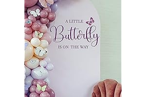 A Little Butterfly is on The Way Baby Shower Party Decal