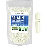 XPRS Nutra Size 5 Empty Capsules - 500 Count Very Small Empty Gelatin Capsules - Pills DIY Capsule Filling - Fillable Pill Gel Caps for Do-It-Yourself Vitamin Supplements (White)
