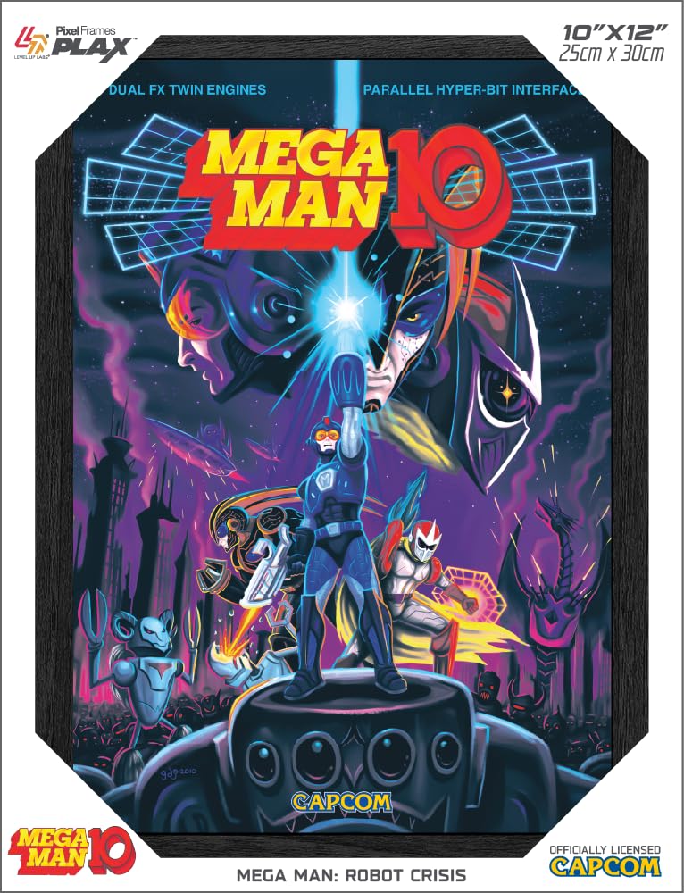 テレビゲーム アートブック UPU Amazon.com: Level Up Labs Pixel Frames PLAX: Mega Man: Robot