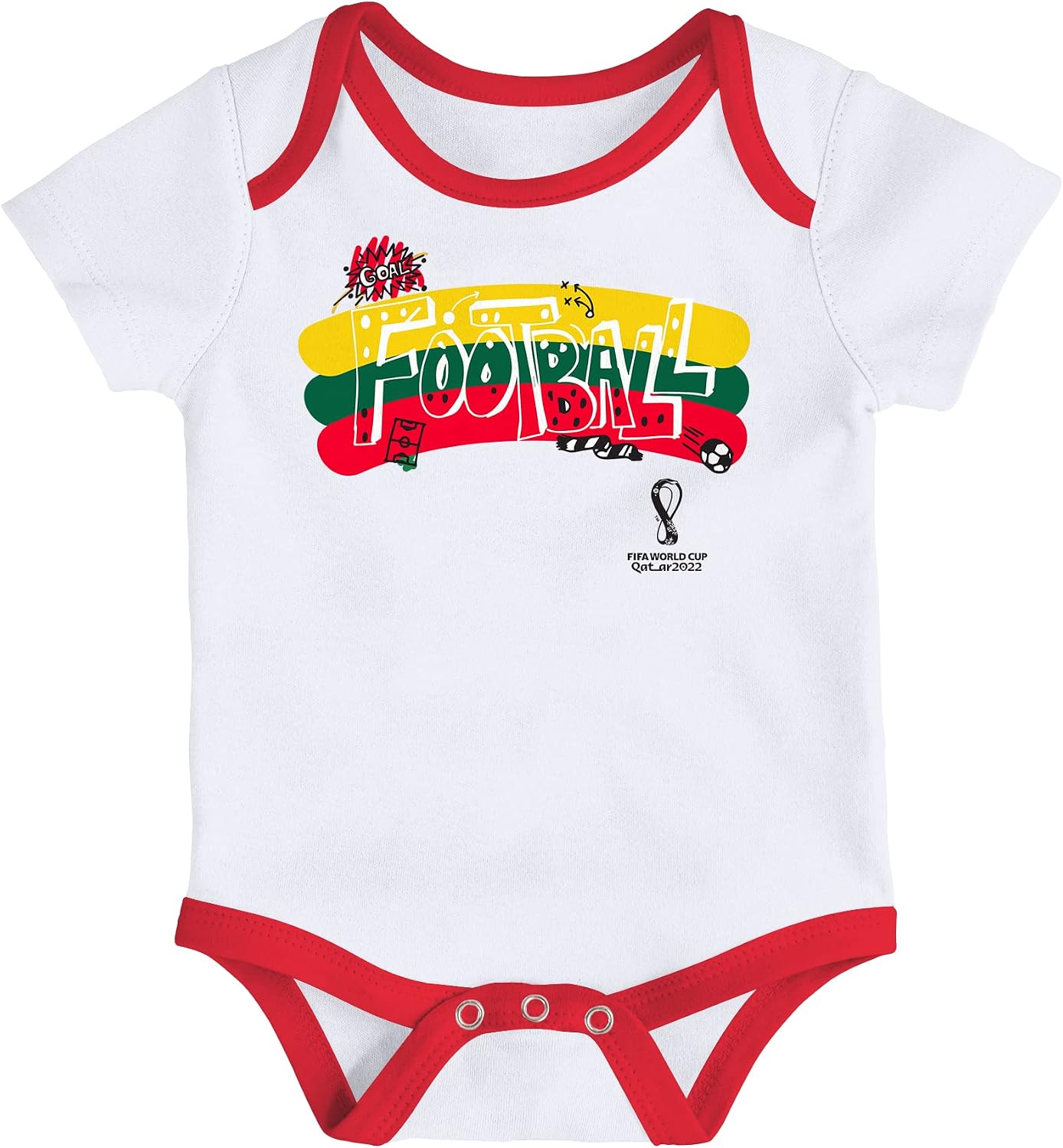 Outerstuff International Soccer Unisex Kids Fifa World Cup 3 Piece Onesie Set