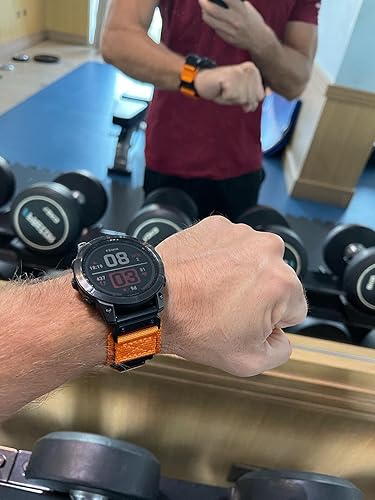 Miniatura 2 de Compatible con la correa de reloj Garmin, correa deportiva de nailon súper resistente con diseño de bucle tejido para