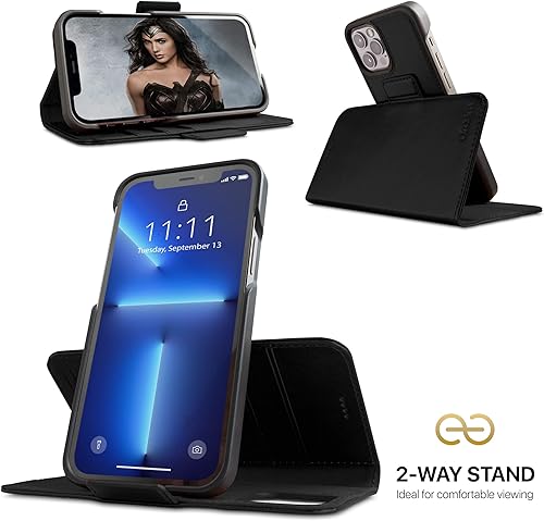 Miniatura 3 de Dreem Fibonacci - Funda tipo cartera para iPhone 13 Pro Max Funda desmontable de piel vegana 2 en 1 con soporte integrado, soporte para tarjetas de
