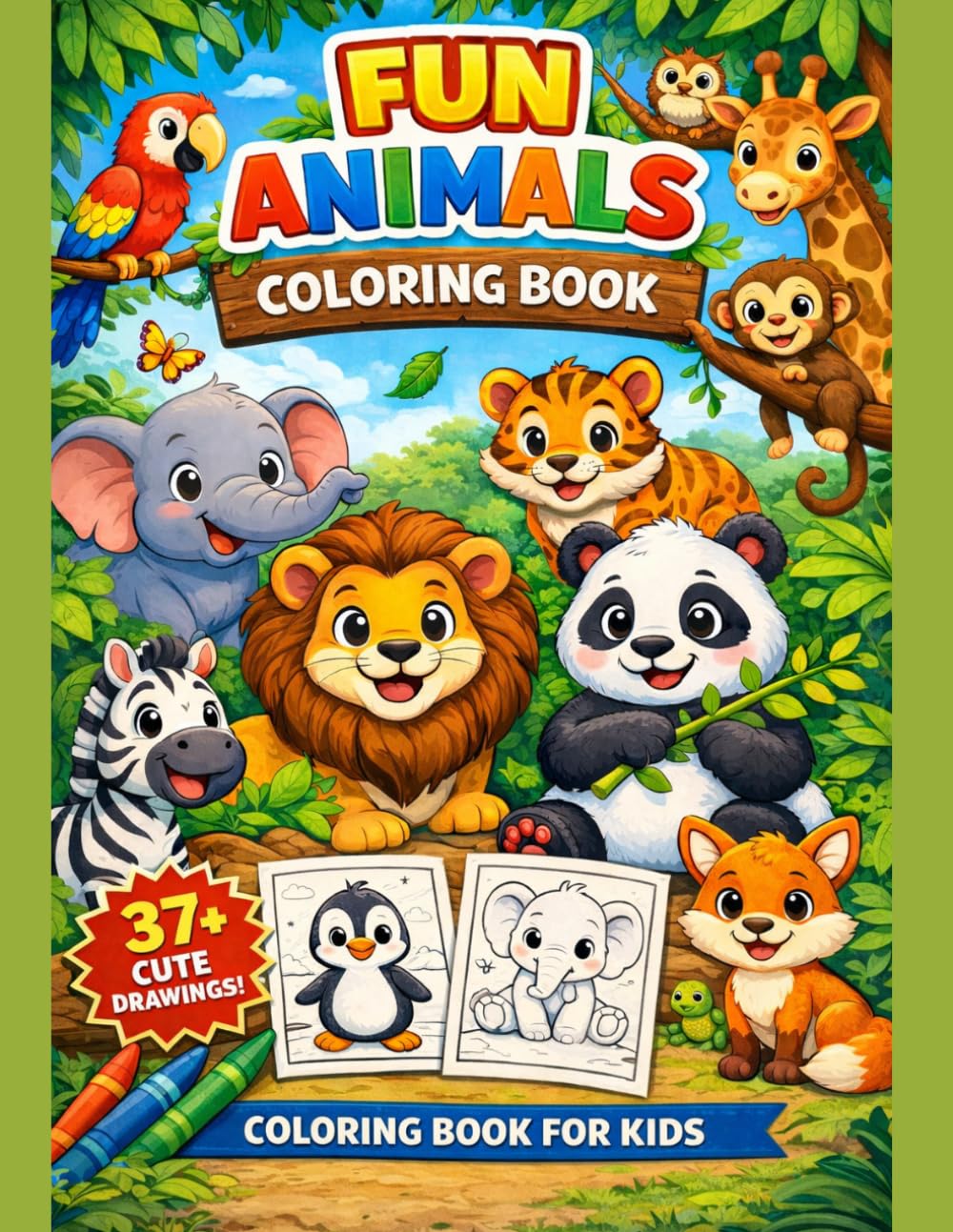 Fun Animals Coloring Book for Kids