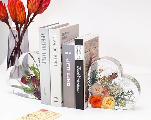 Moldes de silicona grandes para resina, los moldes de resina profunda brillante incluyen moldes en forma de corazón de 8.3 pulgadas, moldes de