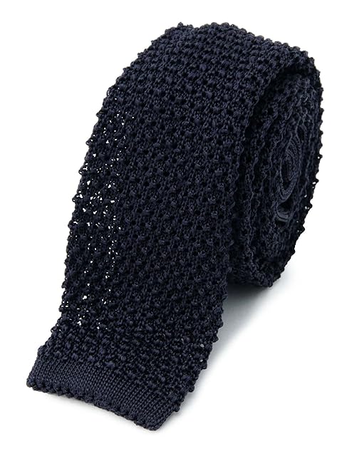 Silk Knit Tie 38-44-0026-107 38440026107: Navy