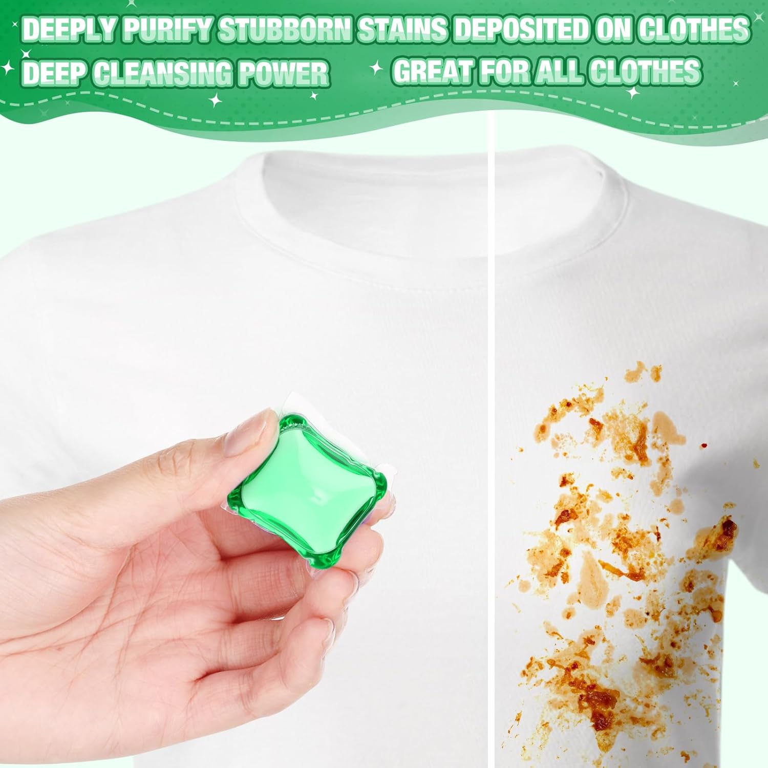 240 Count Laundry Detergent Pods Bulk Laundry Detergent Soap Pacs Ultra Concentrated for Clean Clothes Stain Fighting Fresh Scent(Fresh Herbal Scent) - Image 4