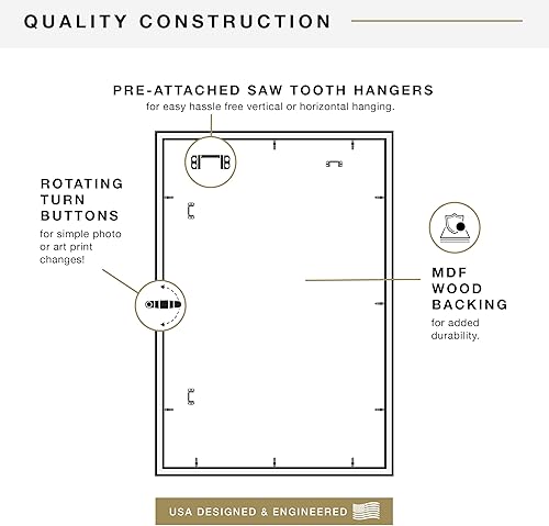 Vista 59 de MCS Industries Studio Gallery - Marcos con textura de madera color gris de 13 x 19 pulgadas / 33.02 x 48.26 cm., 2 unidades Gris Woodgrain