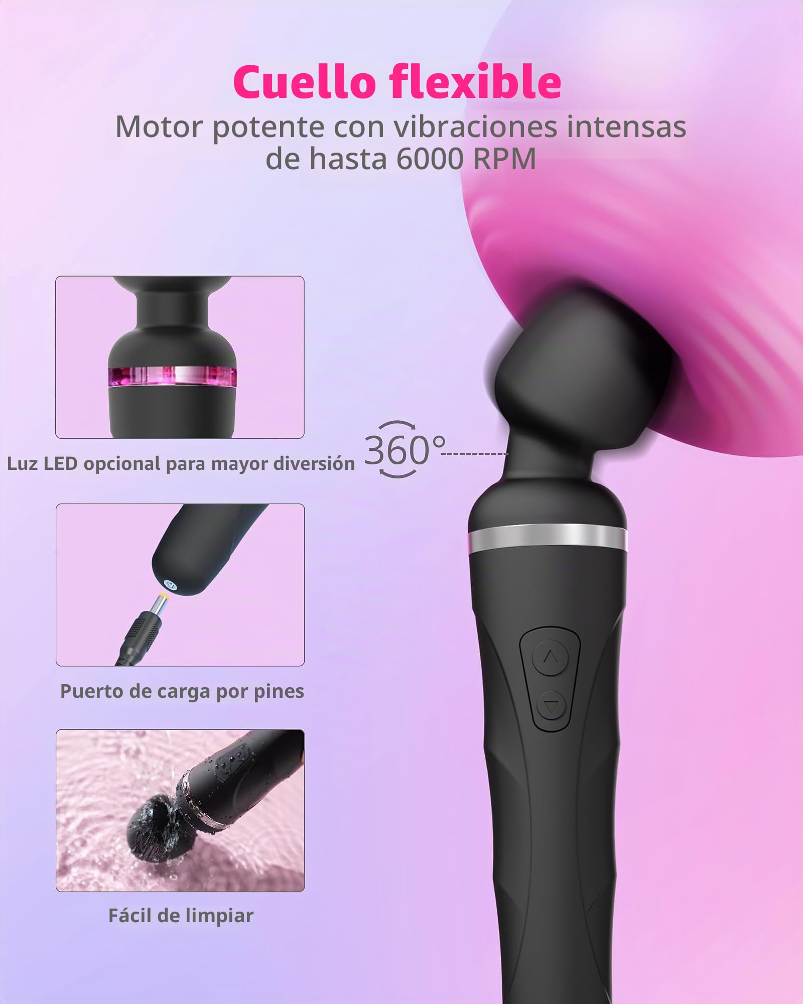 Ultimate Bundle Vibrador Punto G & Wand: LOVENSE Lush 4 Portátil + LOVENSE Domi 2 Masajeador, Juguetes Sexuales Mujeres y Parejas, Control App