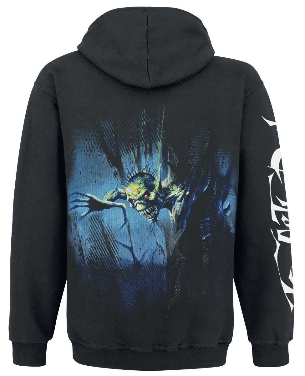 Iron Maiden Fear of The Dark Hombre Capucha con Cremallera Negro 50% algodón, 50% poliéster Regular