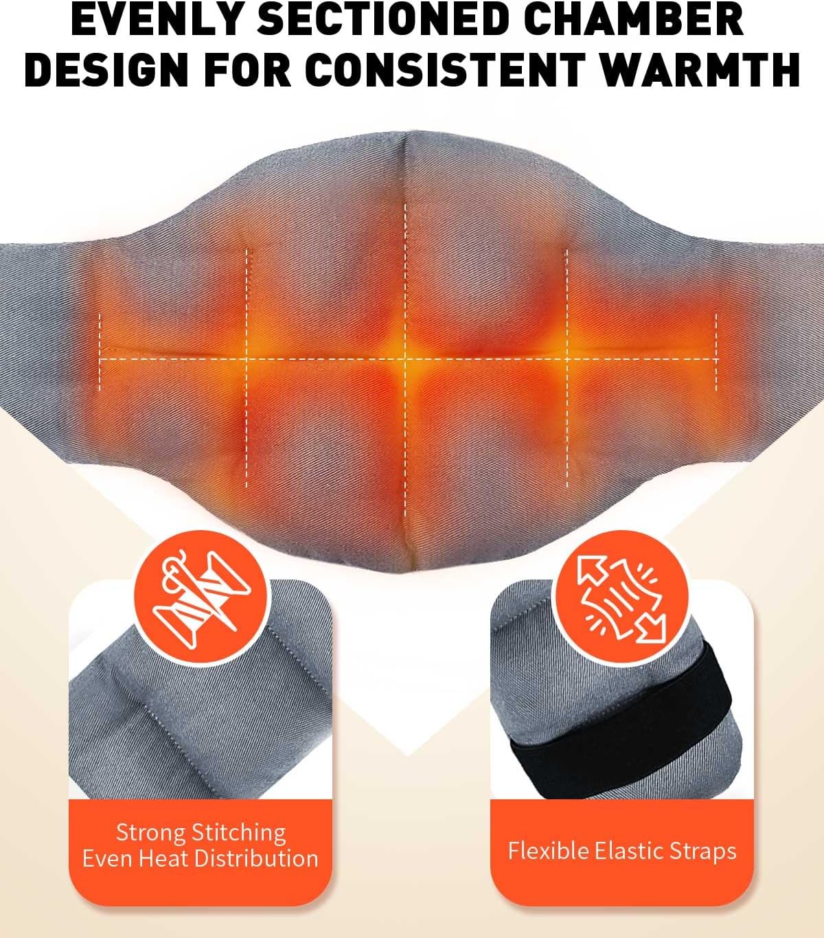 Heating Pad Microwavable for Neck and Shoulders, 29 * 8" Moist Heating Pad, Heated Neck Wrap, Microwave Warmer