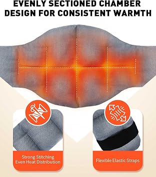 Wheat Bags Microwavable for Neck and Shoulders, 75x20cm Heat Pack for Neck, Microwavable Heat Pad, Microwave Neck Warmer
