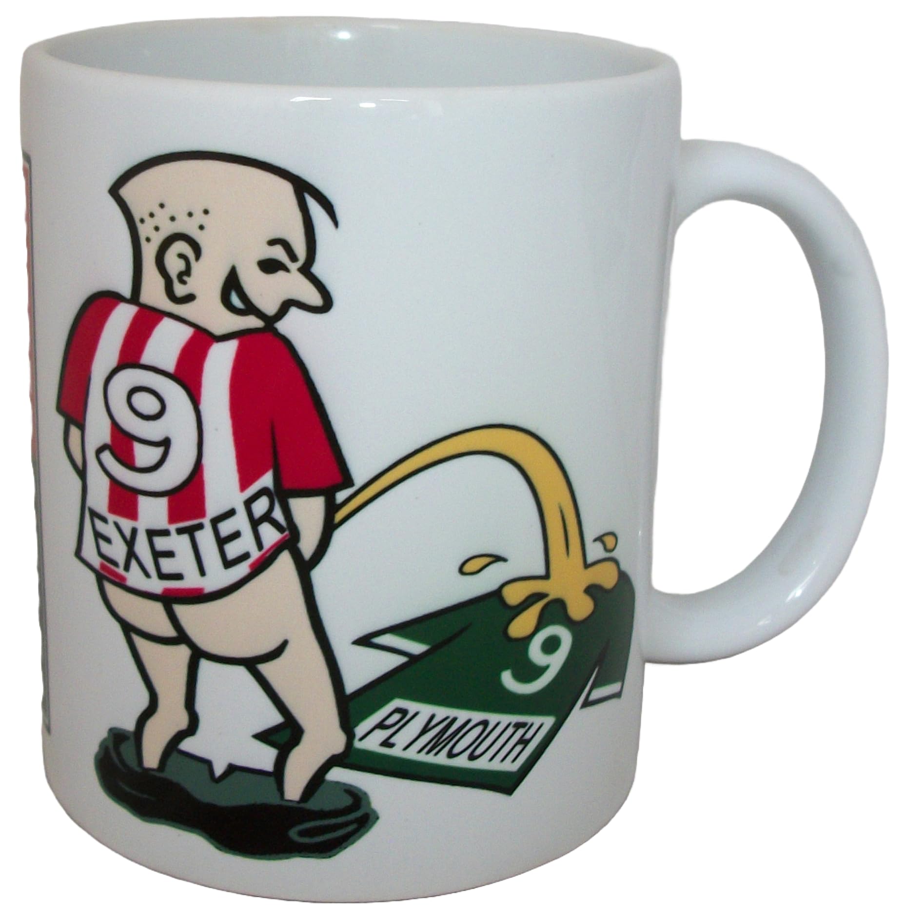 Wee On Funny Football Team Shirt Fan Rivalry Tea Coffee Mug (Exeter (weeing on Plymouth)) โ image 1
