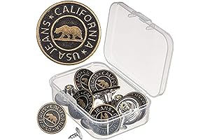 ZEFFFKA Jean Buttons Metal Copper No-Sew Insta Button Replacement Kit