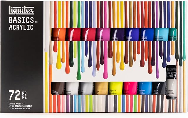 Liquitex Acrylic Basics Set of 72 x 22 ml Colours