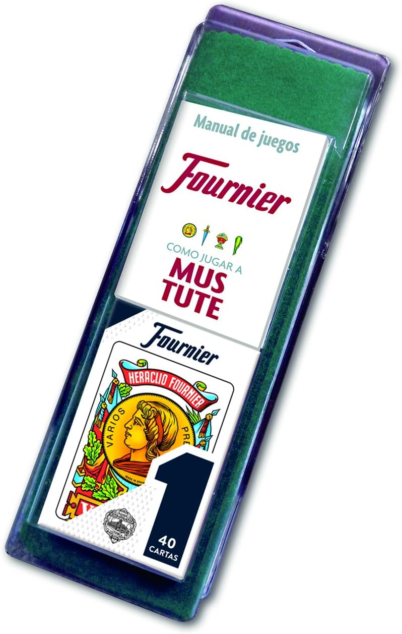 No. 1 – 40 Cards Set of Spanish Deck and Mat with Mus and Tute Regulation, Multicoloured (F36790), Assorted Colour/Model