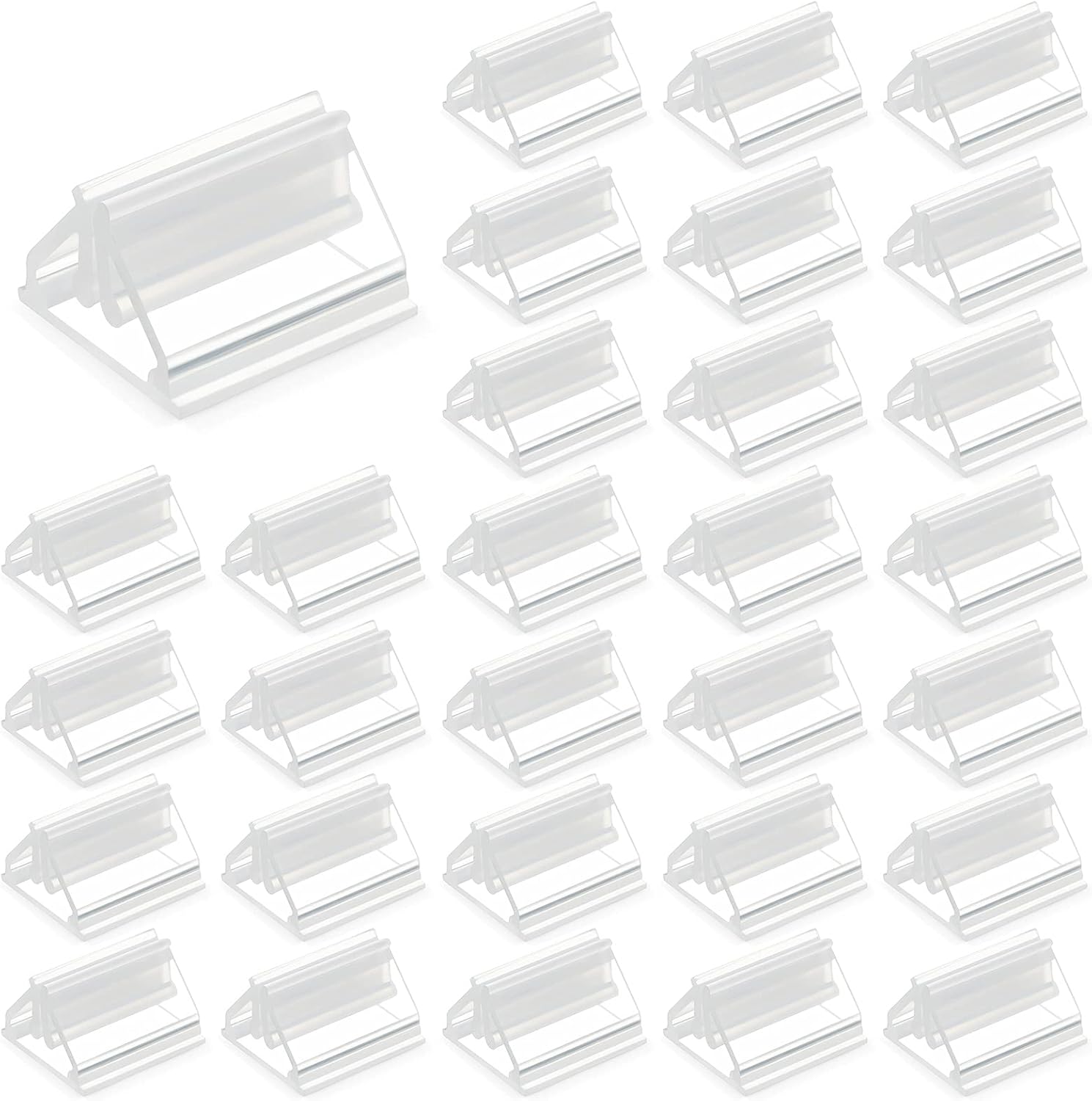 Maitys 30 Pieces Game Card Stands Plastic Card Stands DIY Board Stand for Party Favor (Transparent)