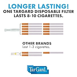 TarGard Venturi Style Disposable Filters | 800-1,000+ Cigarettes Filtered per 100 Pack | Effective XL Filter, Not Just A Holder | Clear