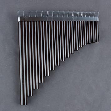 16 Pipes Pan Flute Pan Pipe C Key ABS Plastic Traditional Woodwind Musical Instrument for Beginner and Musical Lover 16 Pipes, dark brown