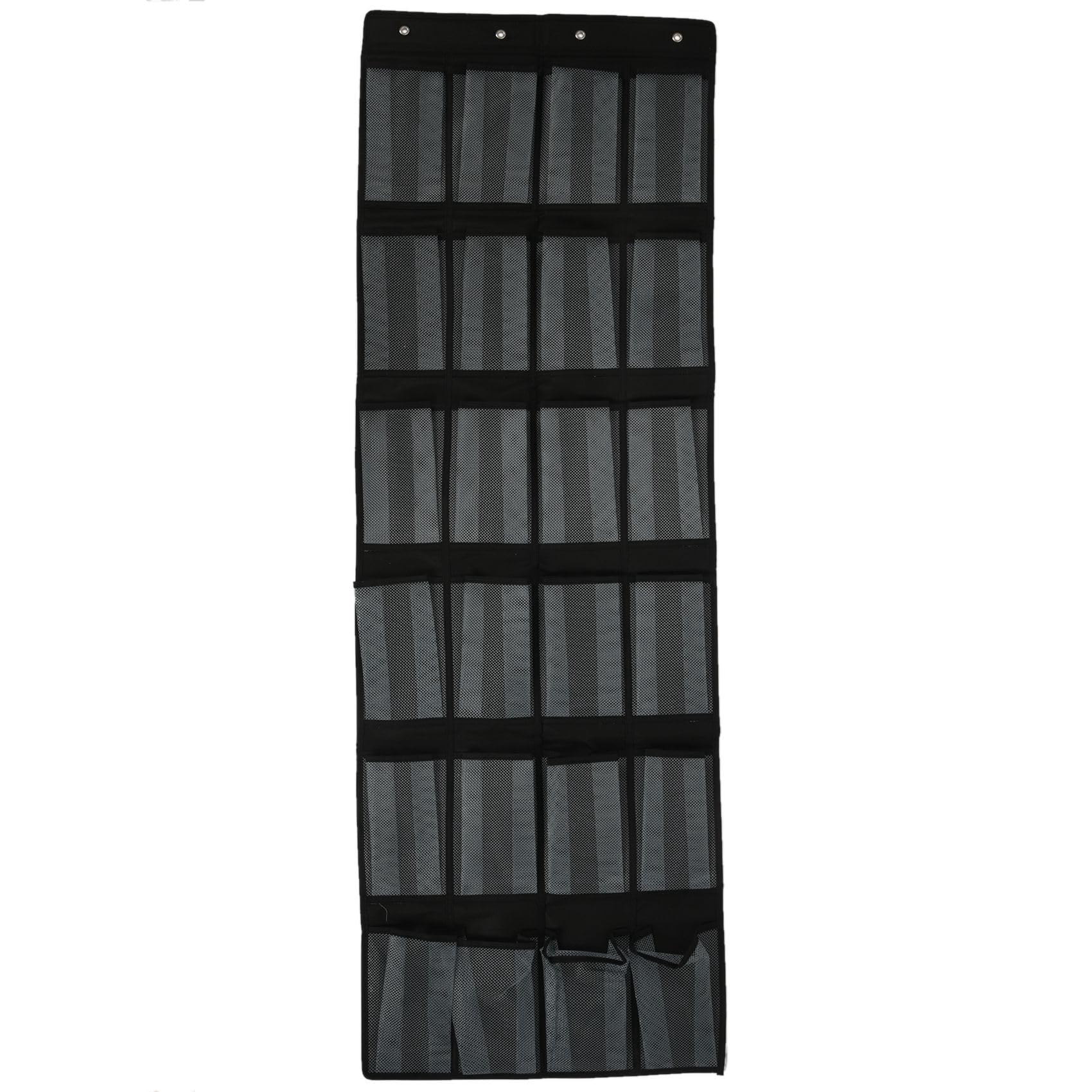 Organizador de zapatos transparente sobre la puerta con 24 bolsillos grandes de malla para colgar zapatos y bolsa de almacenamiento para organizar el armario