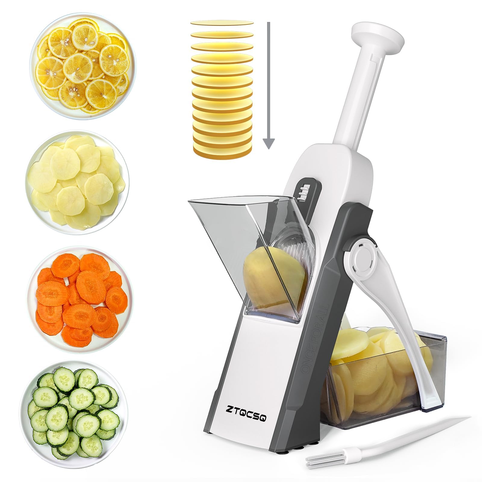 Amazon | ZTQCSQ 安全マンドリンスライサー キッチン用 野菜・食品