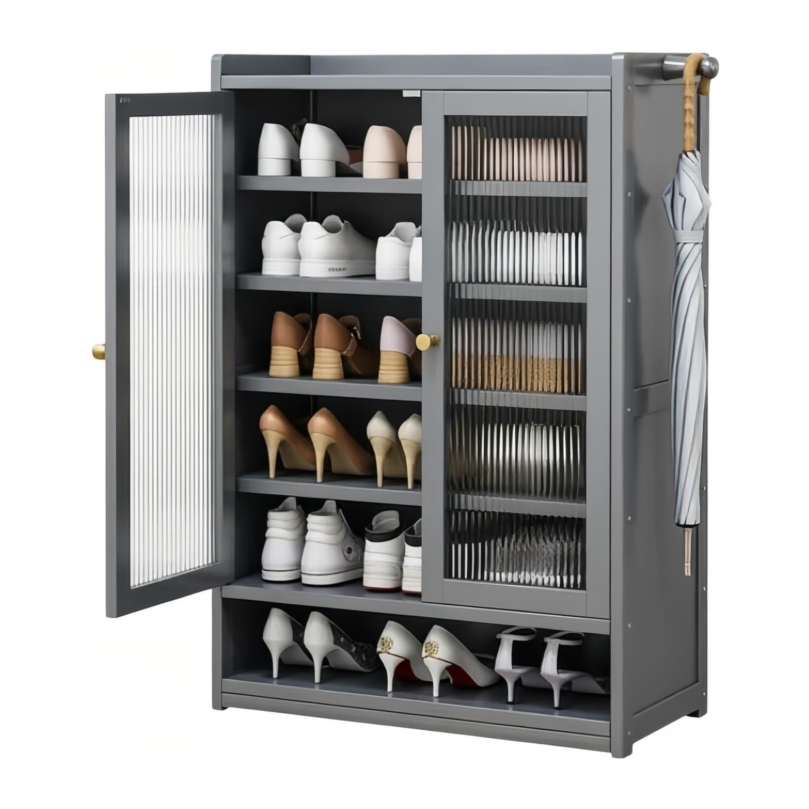 XUJUAN-0227 Shoe Cabinet Household Entryway Shoe Rack Indoor Dorm Storage Cabinet Shelf(Small)