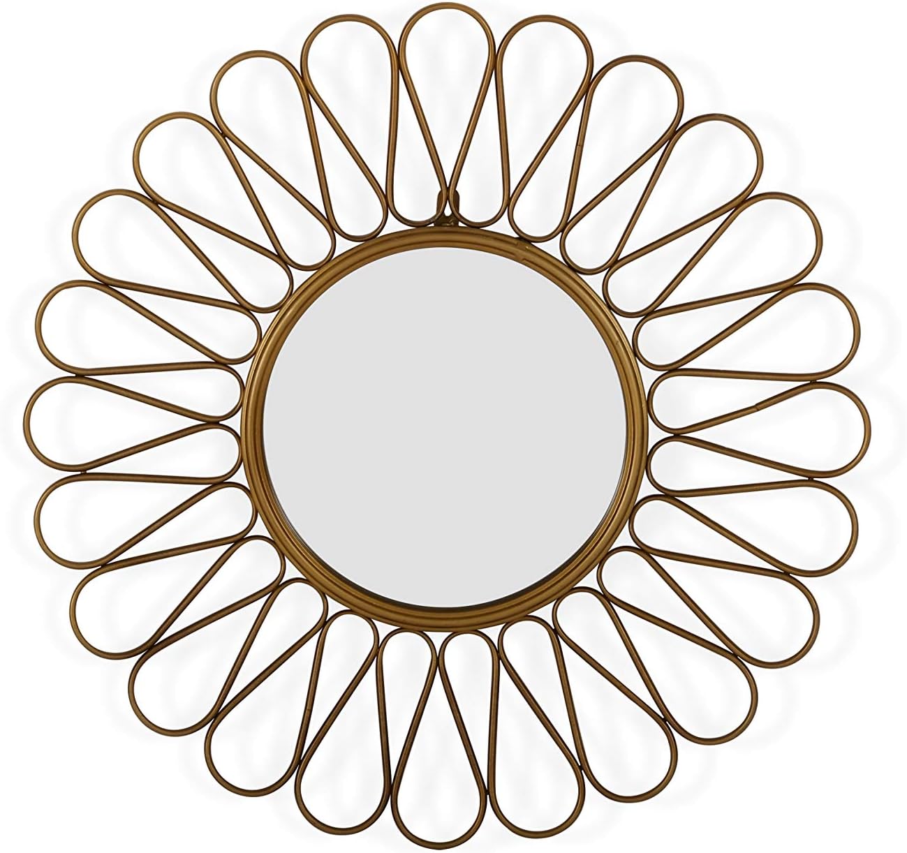 23.7" Large Round Mirror Beautiful Brushed Bronze Wall