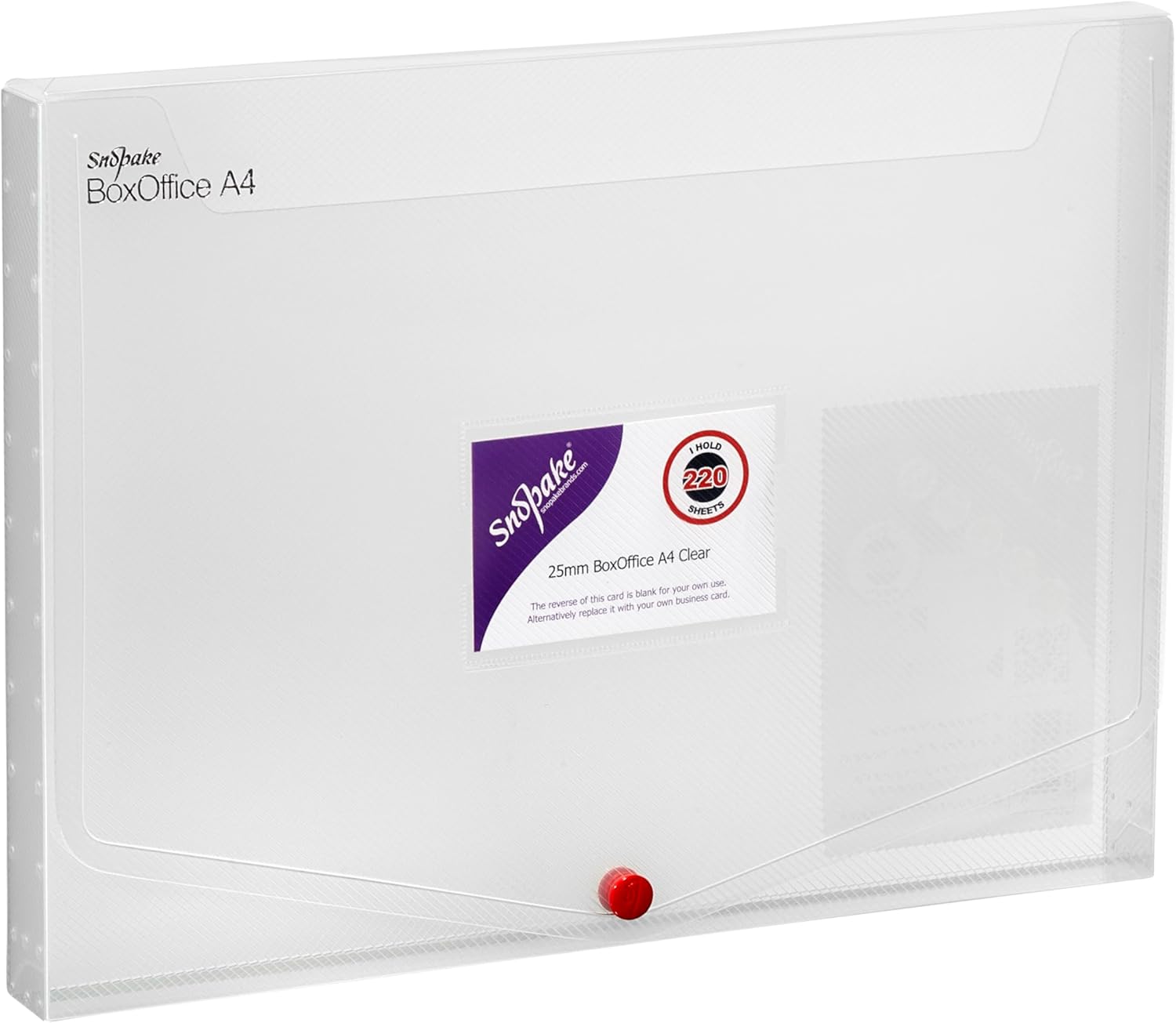 Snopake BoxOffice A4 Storage Box Pack of 5 Pieces - Clear