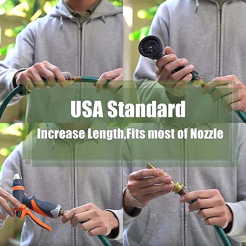Miniatura 8 de Manguera de jardín Conector de tubería de PVC Manguera de agua flexible de 1 pie con accesorios de latón para sistema de filtro RV o conexión