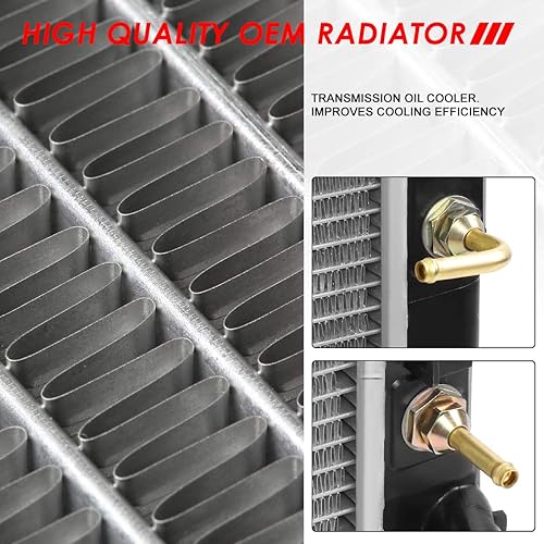 Miniatura 4 de DPI 13260 - Radiador de refrigeración de 1 fila estilo fábrica compatible con March Micra Note Versa ATMT 12-19, núcleo de aluminio