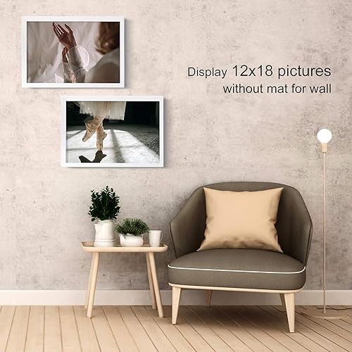 Vista 745 de Egofine Portarretratos de 9 x 12 pulgadas hecho de madera maciza con plexiglás, fotos de 5 x 7/6 x 8 con paspartú o de 9 x 12 pulgadas sin paspartú