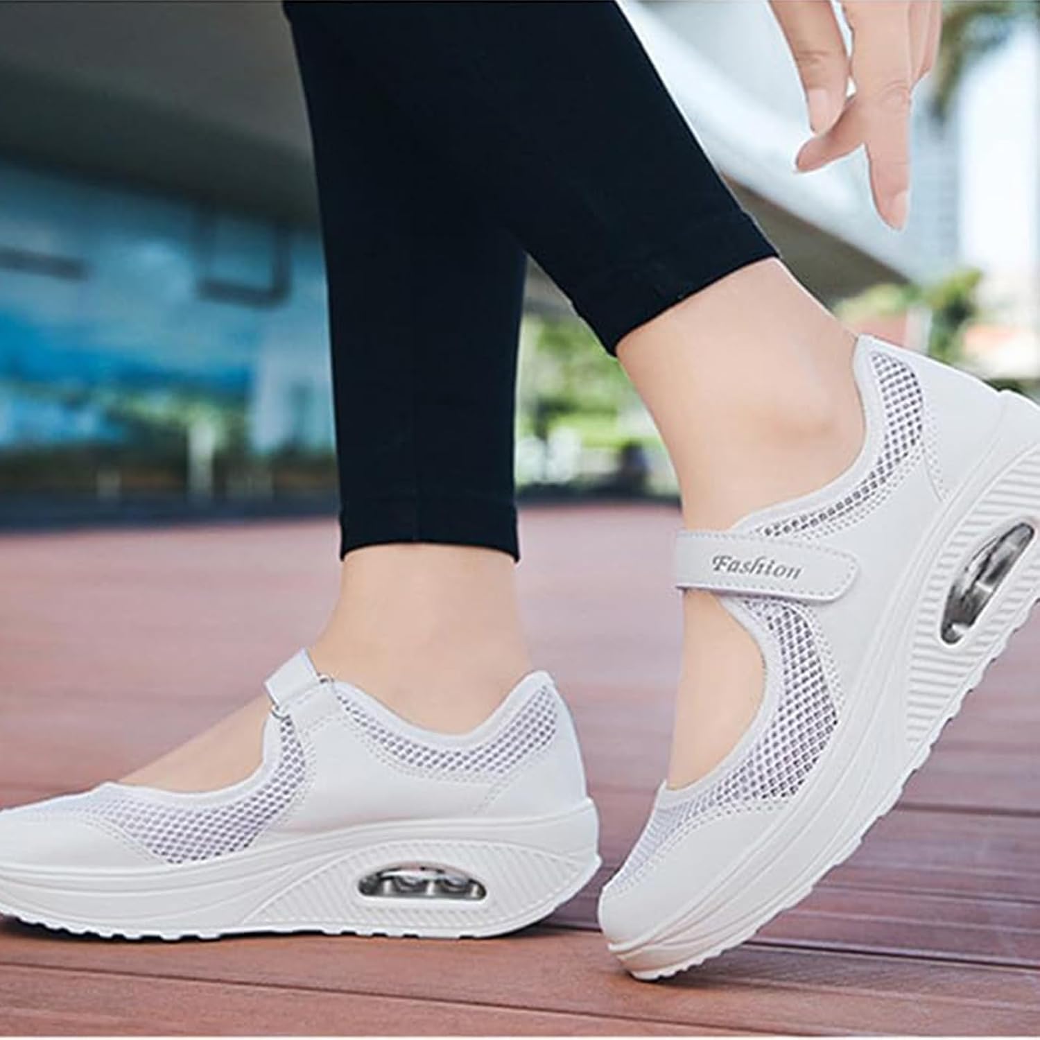 ZWRXW Nurse Shoes for Women Orthotic Comfortable Working Healthcare Nursing Shoes Lightweight Hollow Out Adjustable Breathable Walking Shoe with Arch Support for Arthritis, Diabetes Heel Pain