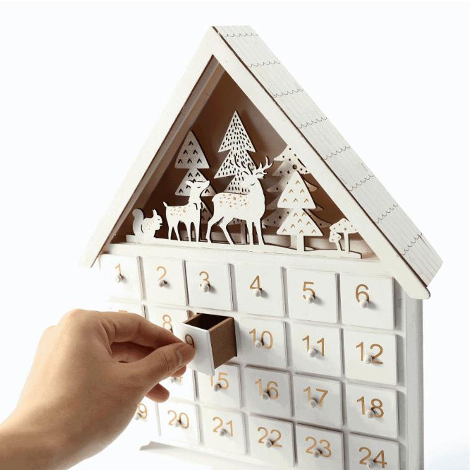 Calendario Dell'Avvento, Decorazione Natalizia per La Vetrina Dell'ufficio