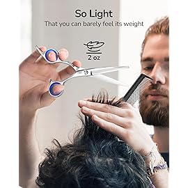 ULG Hair Cutting Scissors, Professional Hair Scissors 6.5 inch Right-Hand Razor Edge Barber Shears with Comb Salon Hair Cutting Shears Made of Japanese Stainless Steel, Hand Sharpened